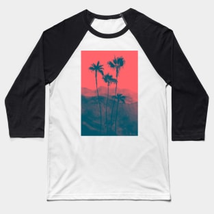 Palm Trees in Red Baseball T-Shirt